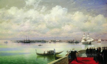 イワン・コンスタンティノヴィチ・アイヴァゾフスキー Painting - バイロン ヴェネツィアの聖ラザロ島のミタリストを訪問 イヴァン・アイヴァゾフスキー